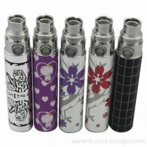Electronic Cigar Rechargeable Batteries, Battery Capacity of 650, 900 or 1,100mAh